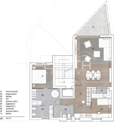 Luxury penthouse in Šibenik with rooftop terrace and jacuzzi - 16