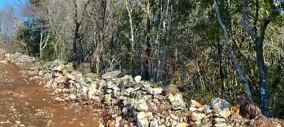 Poljoprivredno zemljište 2.600 m², Peruški - ograđeno suhozidom - 2
