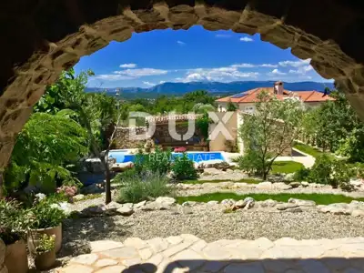 Kuća 260 m², Malinska - Okolica, bazen i pogled na more - 4