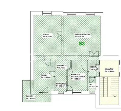 Stan, Varaždin centar, 1 spavaća soba i balkon 7 m² - 10