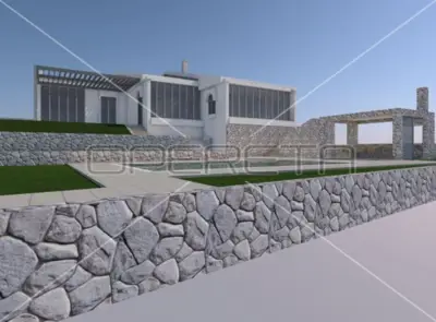 Vila 300 m², Njivice na Krku - panoramski pogled na more - 15