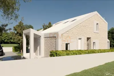 Građevinsko zemljište, Medulin - projekt kuće s bazenom - 5