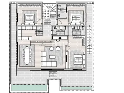Building plot, Jušići - conceptual design for 13 apartments - 12