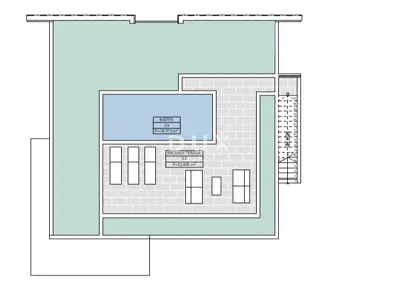 Building plot, Jušići - conceptual design for 13 apartments - 13