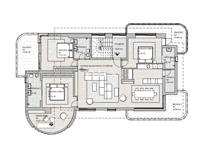 Building plot, Jušići - conceptual design for 13 apartments - 6
