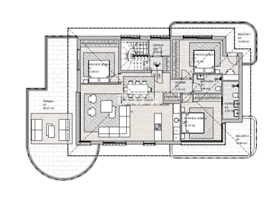 Building plot, Jušići - conceptual design for 13 apartments - 7