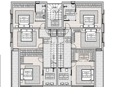 Building plot, Jušići - conceptual design for 13 apartments - 11