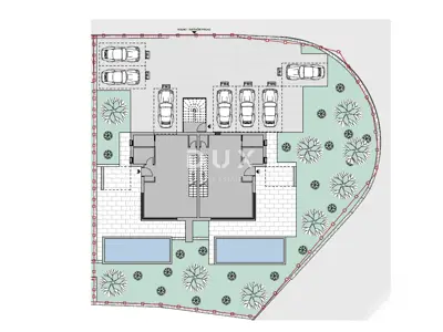 Building plot, Jušići - conceptual design for 13 apartments - 14