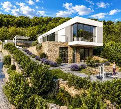 Baugrundstück 718 m², Motovun - Baugenehmigung