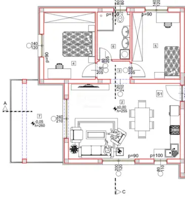 Stan 76 m², Primošten - prizemlje, lođa - 6