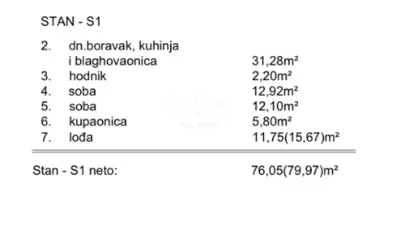 Stan 76 m², Primošten - prizemlje, lođa - 7