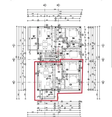 Apartment 54,97 m², Škatari - 2 bedrooms, balcony - 6