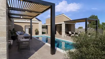 Building plot, Svetvinčenat - permit for a villa with a pool