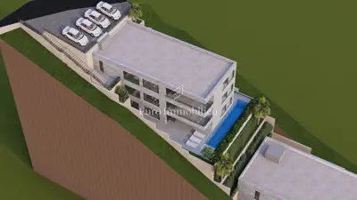 Brela, Baugrundstück mit Meerblick und Projekt - 6