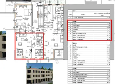 Stan 47 m², Barban - prizemlje, natkrivena terasa - 4