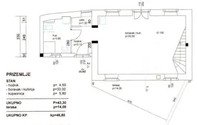 Kuća 100 m², Svetvinčenat - projekt za obnovu