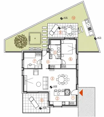 Dalmacija, Primošten, trosobni stan, 122,55 m², vrt i pogled - 8