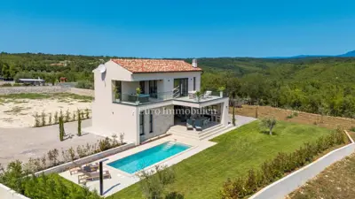 Vila 90 m², Labin - grijani bazen i maslinik