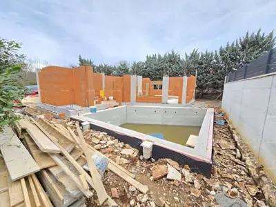 Kuća sa bazenom u gradnji – Medulin