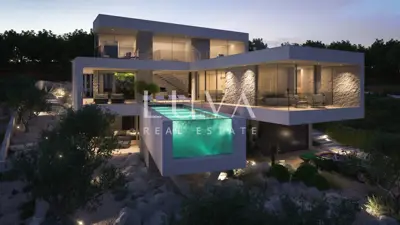 Baugrundstück 926 m², Krk - Villenprojekt 470 m² - 17