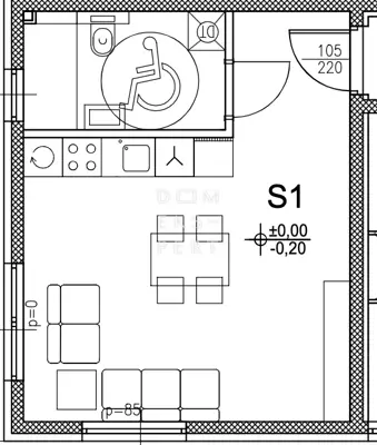 Kraljevečki Novaki, Einzimmerwohnung im Erdgeschoss eines Neubaus, 38 m² - 14