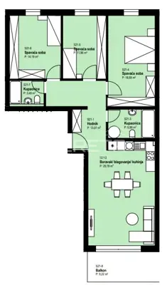 Stan 104 m², Žitnjak - 4 sobe, balkon i parkirno mjesto - 13
