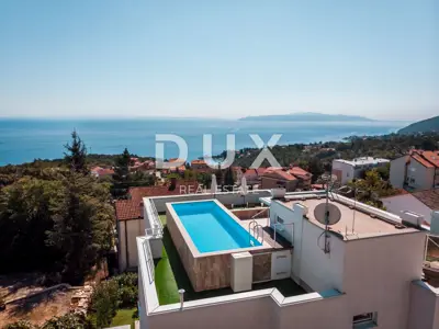 Wohnung 92 m², Ičići - Meerblick und Dachpool