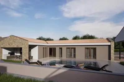 House 123 m², Draguzeti - stone ground-floor house with pool - 2