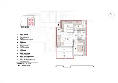 Stan 71,3 m², Primošten - 2S+DB, pogled na more - 22