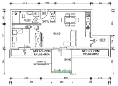 Stan 54,04 m², Odra - 3 sobe, balkon i parkirno mjesto - 2