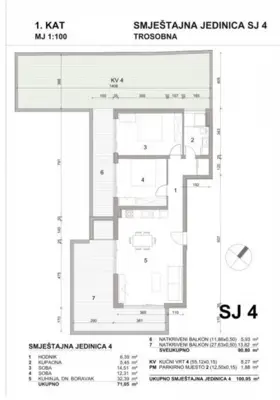 Stan 71 m², Premantura, pogled na more i krovni vrt - 13