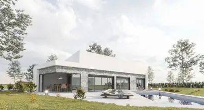 Building plot with building permit for the construction of a modern family house, near Barban!