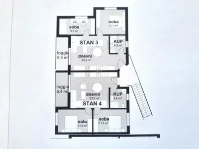 Stan 1. kat, Tar-Vabriga - 2 spavaće sobe, loggia 6,40 m² - 15