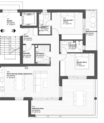 Apartment 101 m², Tribunj - sea view and 2 terraces - 10