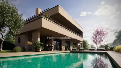 Vila 307 m², Poreč okolica - bazen i pogled na more - 4