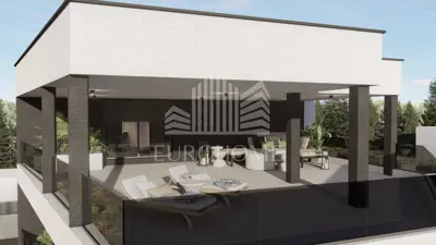 Stan u luksuznoj urbanoj vili – Gračani, 136 m², balkon i pogled na ze