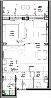 Stan 48 m², Čakovec Globetka - lođa 10 m² - 6