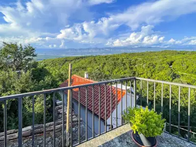 Kamena kuća u Dobrinju, pogled na more i dvije terase - 2