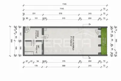 Stan 35 m², Malešnica, 1-soban s terasom - 10
