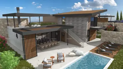 Vila 240 m², Vodnjan - panoramski pogled na Brijune