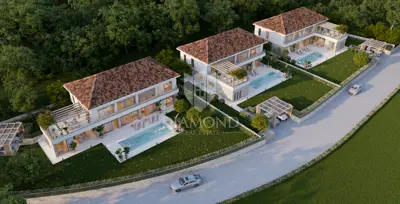 Poreč, surroundings - land with a project for a villa with a pool