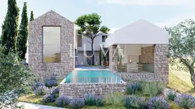 Građevinsko zemljište, Ist - 590 m², dozvola za kuću s bazenom