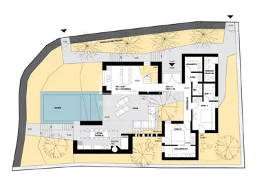 Baugrundstück, Ist - 590 m², Baugenehmigung für ein Haus mit Pool - 15