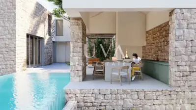 Baugrundstück, Ist - 590 m², Baugenehmigung für ein Haus mit Pool - 3