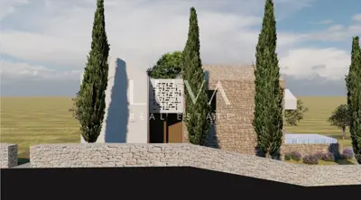 Baugrundstück, Ist - 590 m², Baugenehmigung für ein Haus mit Pool - 11