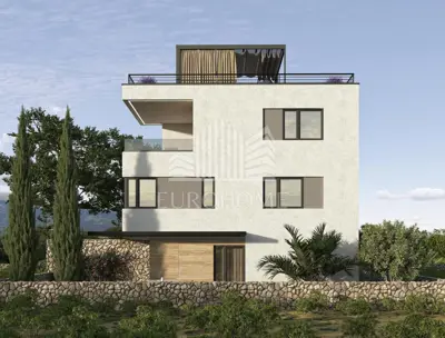 PAG, MANDRE, Luksuzni penthouse, 100 m² rooftop. Top lokacija. Pogled - 2
