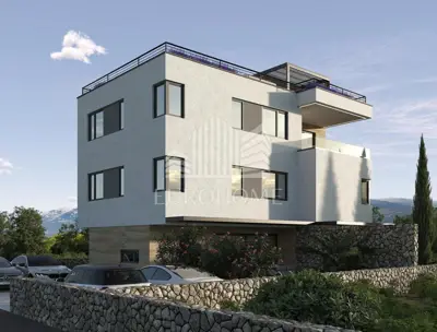 PAG, MANDRE, Luksuzni penthouse, 100 m² rooftop. Top lokacija. Pogled - 3