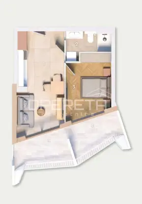 Split - Duilovo, Neubau, 1 Zimmer + Wohnzimmer | großer überdachter Balkon - 4