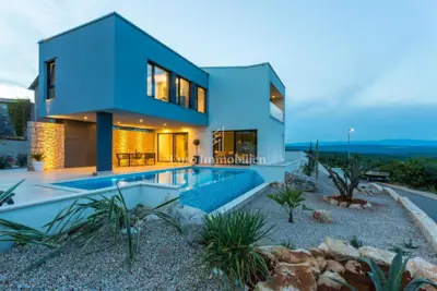 Villa 223 m², Krk - Pool und Meerblick - 2