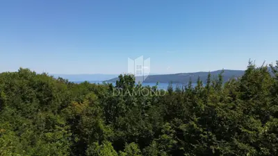 Labin, okolica, građevinsko zemljište sa pogledom na more